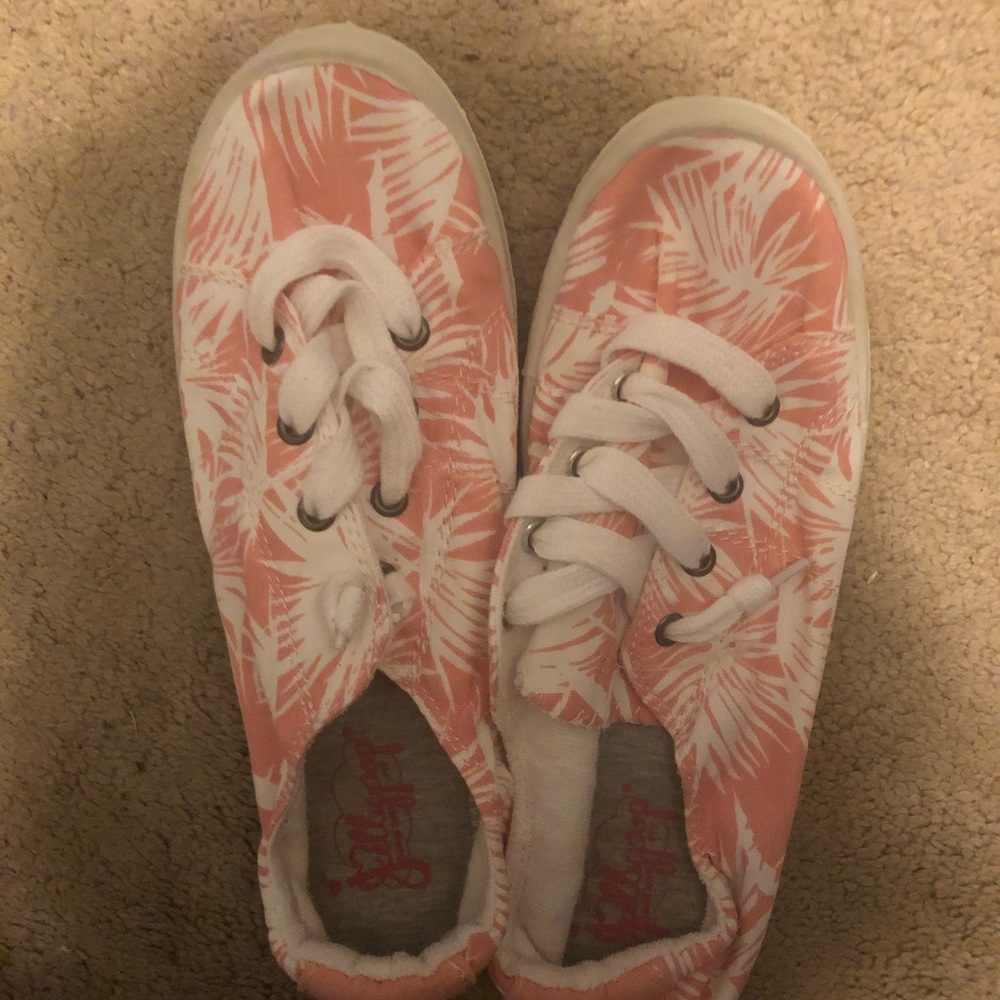 Pink palm tree sneakers